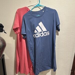 Adidas Blue Tee with White Logo